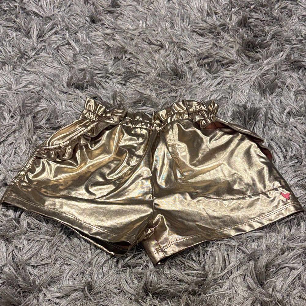 Metallic Gold Girls Shorts 4T